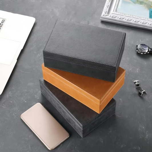 Totyn Faraday pouch and Faraday box on hall table showing keyless car protection options.