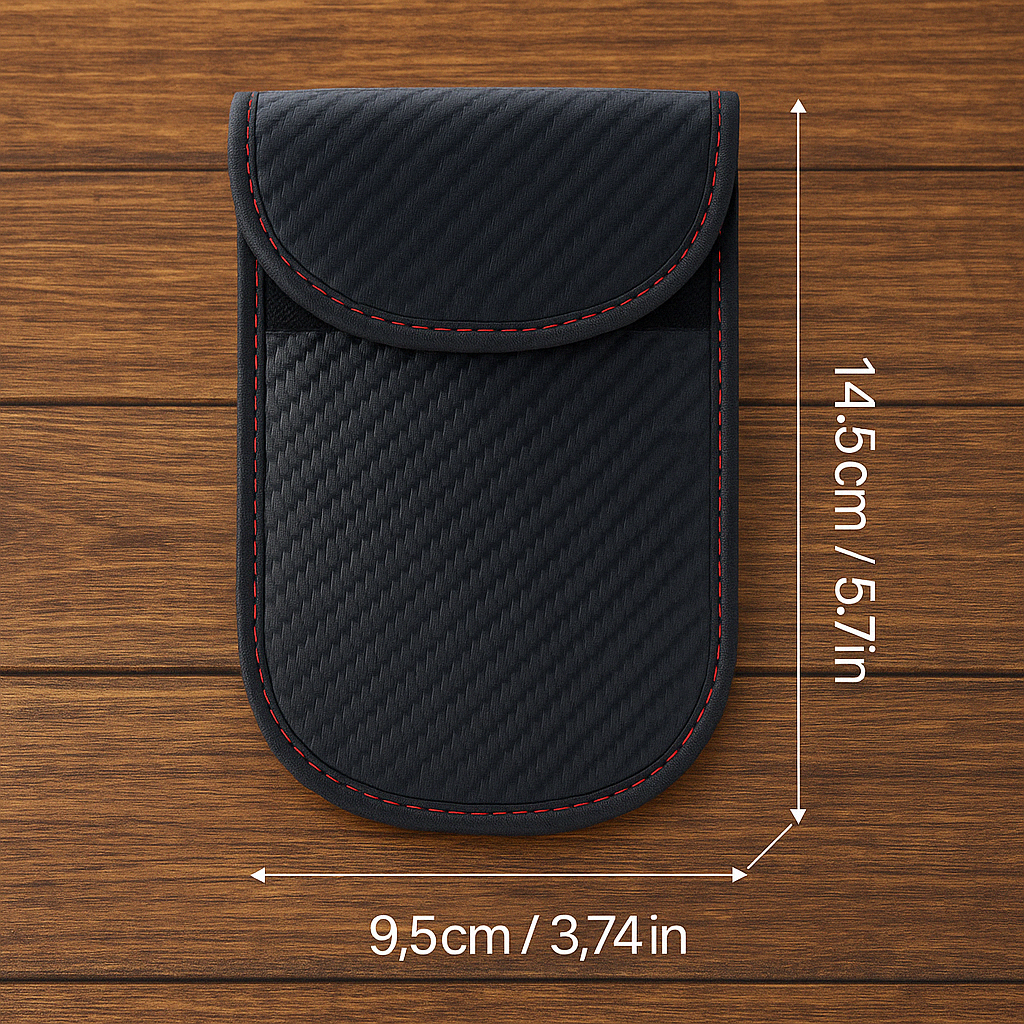 Anti-Theft Signal Blocking Pouch for Car Keys & Credit Cards