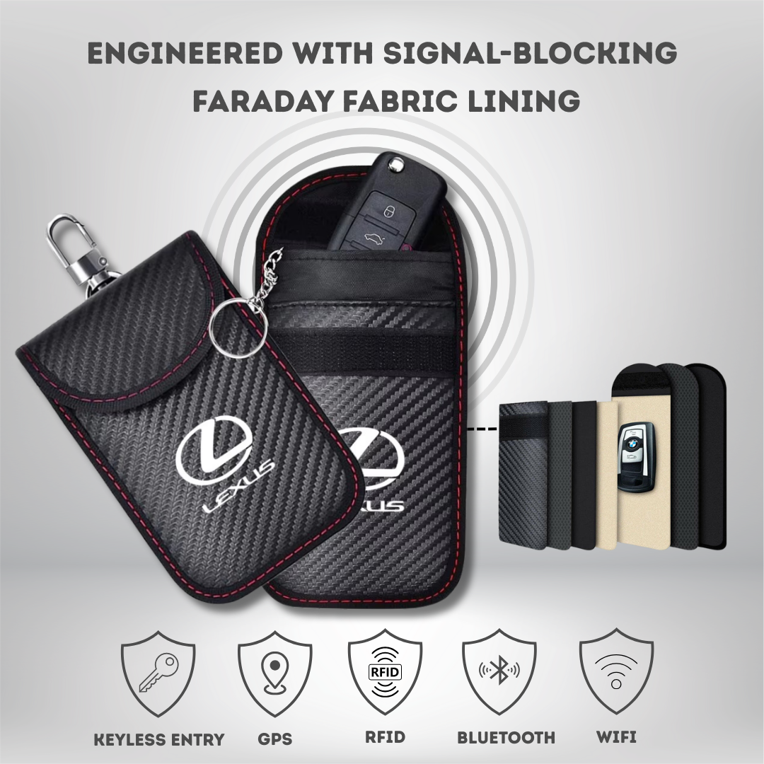 Lexus- Signal Blocking Anti-Theft Faraday Pouch For Key Fobs