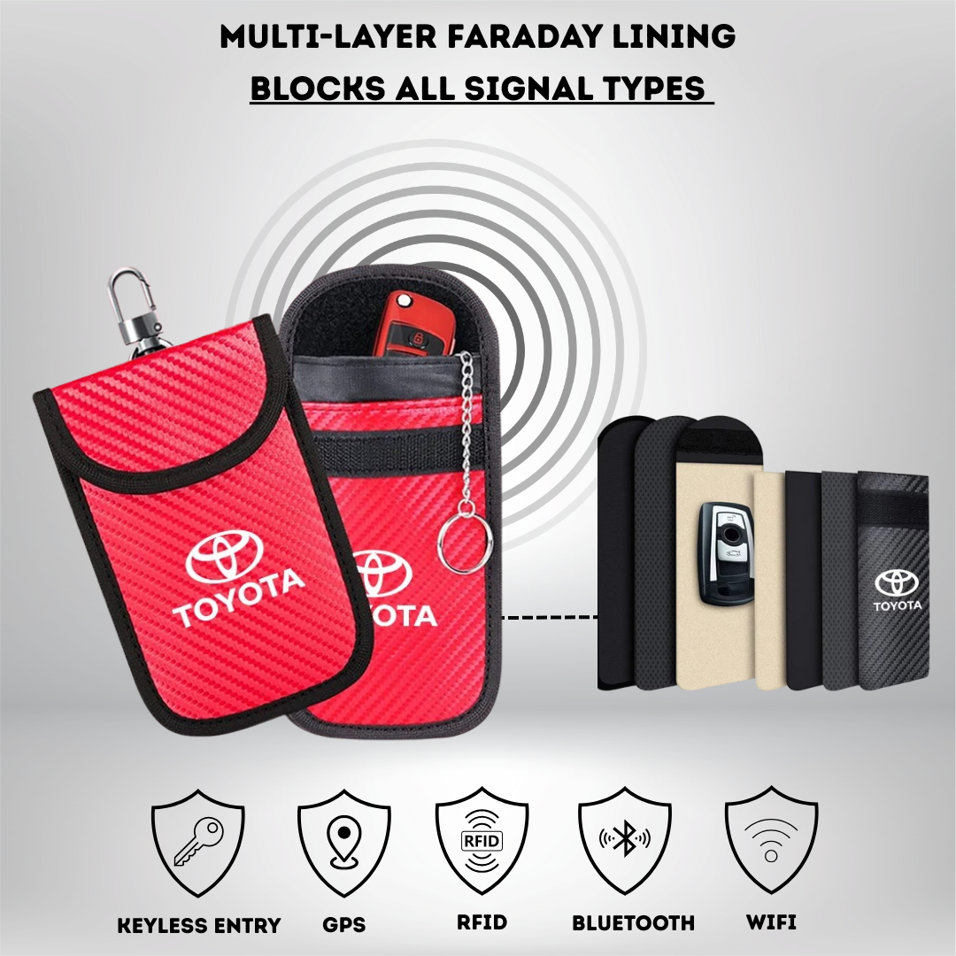 Toyota - Signal Blocking Anti-Theft Faraday Pouch For Key Fobs