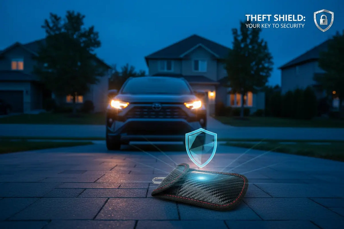 Signal blocking Faraday pouches for automotive key fob security and RFID protection