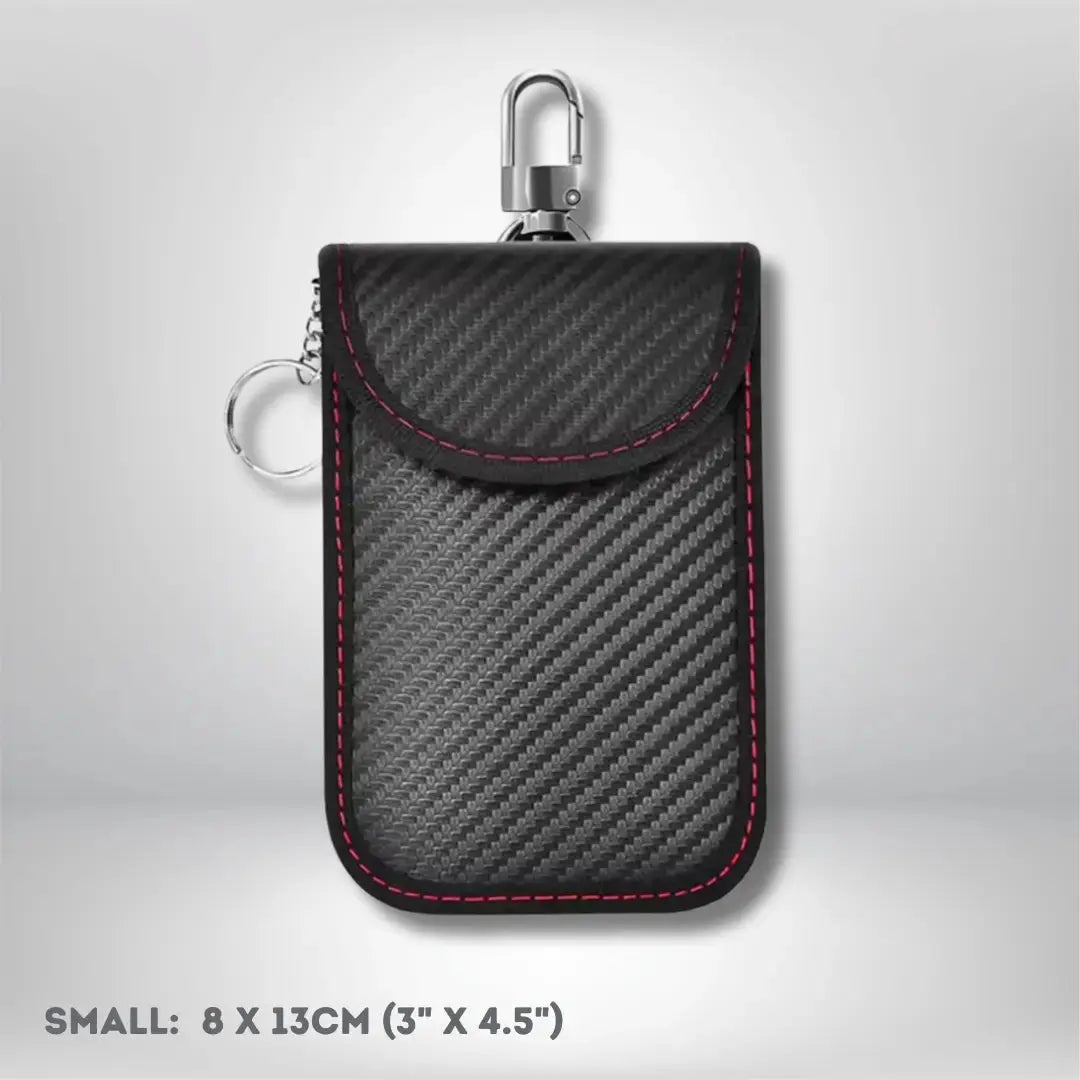 Faraday Box Portachiavi Auto Antifurto - Custodia Schermante RFID Per Segnale Chiave Elettronica - Carbon Look