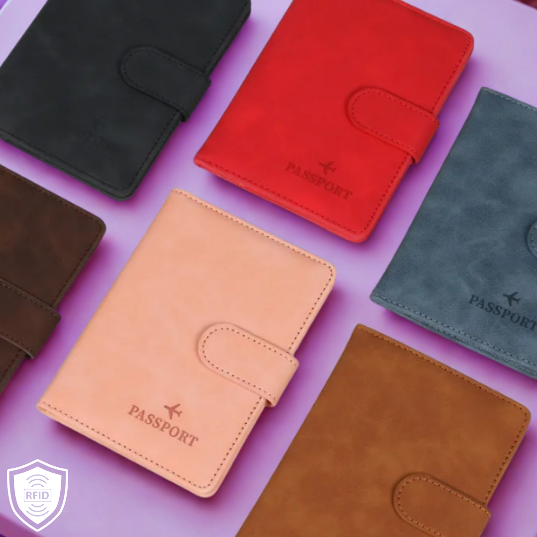 RFID Signal-Blocking Passport Cover & Card Holder