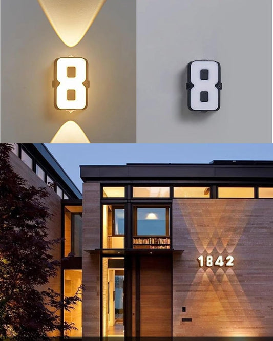 Waterproof LED Illuminated House Numbers (0–9)