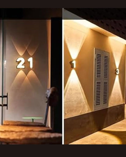 Waterproof LED Illuminated House Numbers (0–9)