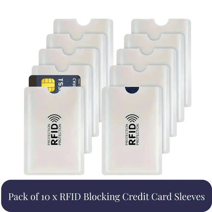 RFID Blocking Anti-Theft Card Sleeves (x10) TOTYN