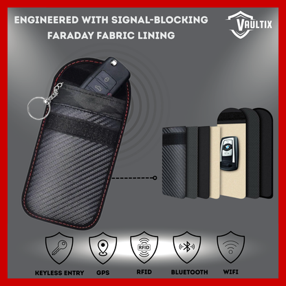 Vaultix™ Anti-Theft Signal Blocking Faraday Pouch For Key Fobs