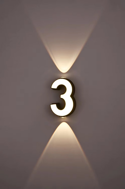 Waterproof LED Illuminated House Numbers (0–9)