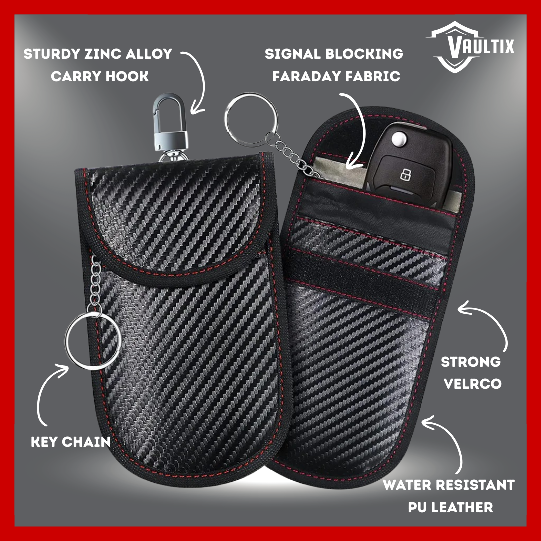 Vaultix™ Anti-Theft Signal Blocking Faraday Pouch For Key Fobs