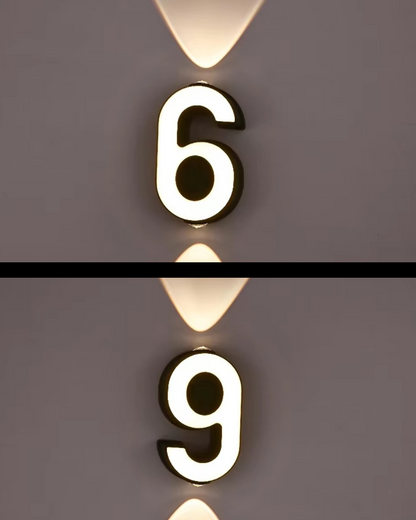 Waterproof LED Illuminated House Numbers (0–9)