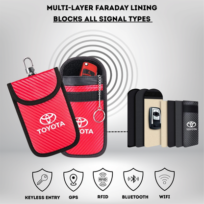 Toyota - Signal Blocking Anti-Theft Faraday Pouch For Key Fobs