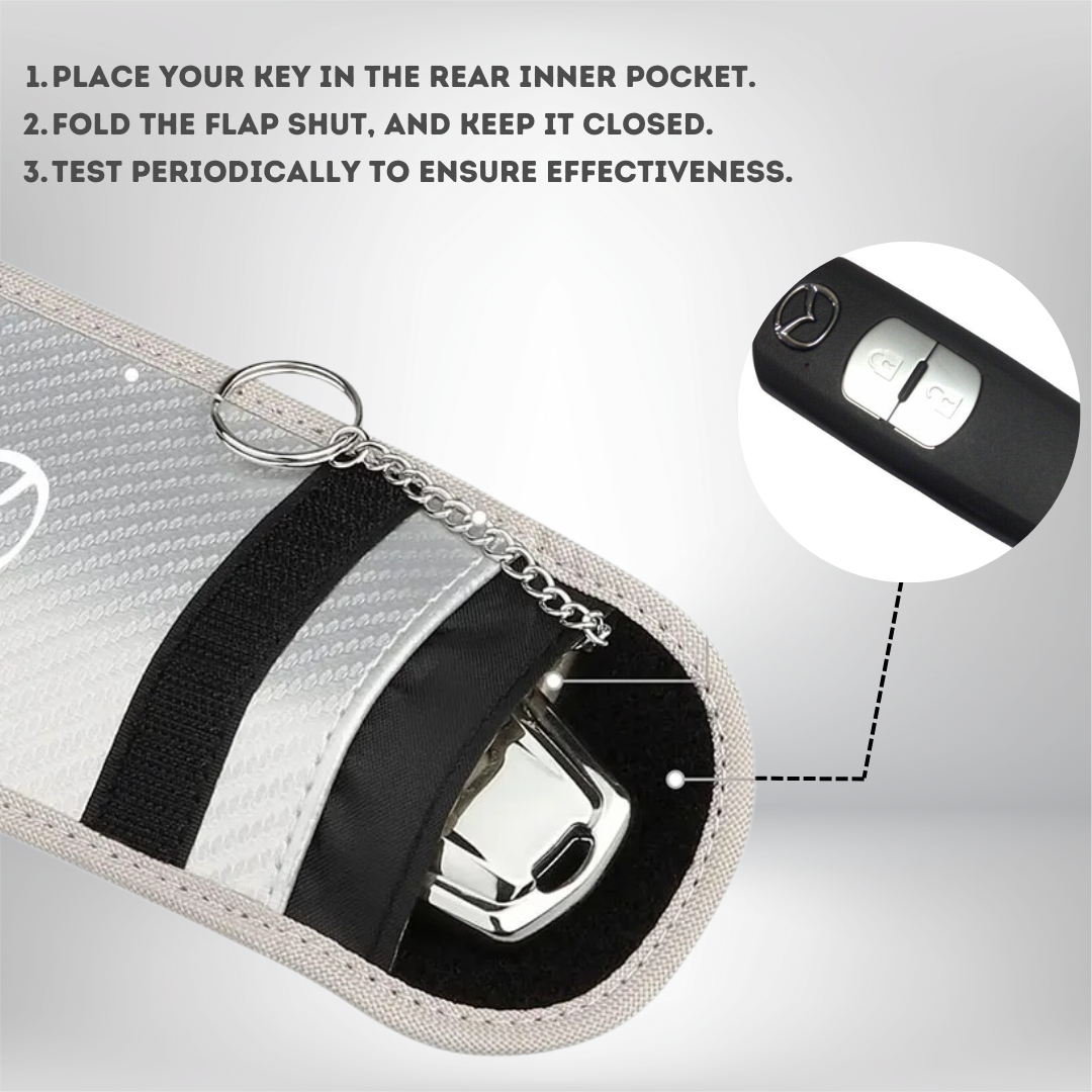 Mazda - Signal Blocking Anti-Theft Faraday Pouch For Key Fobs