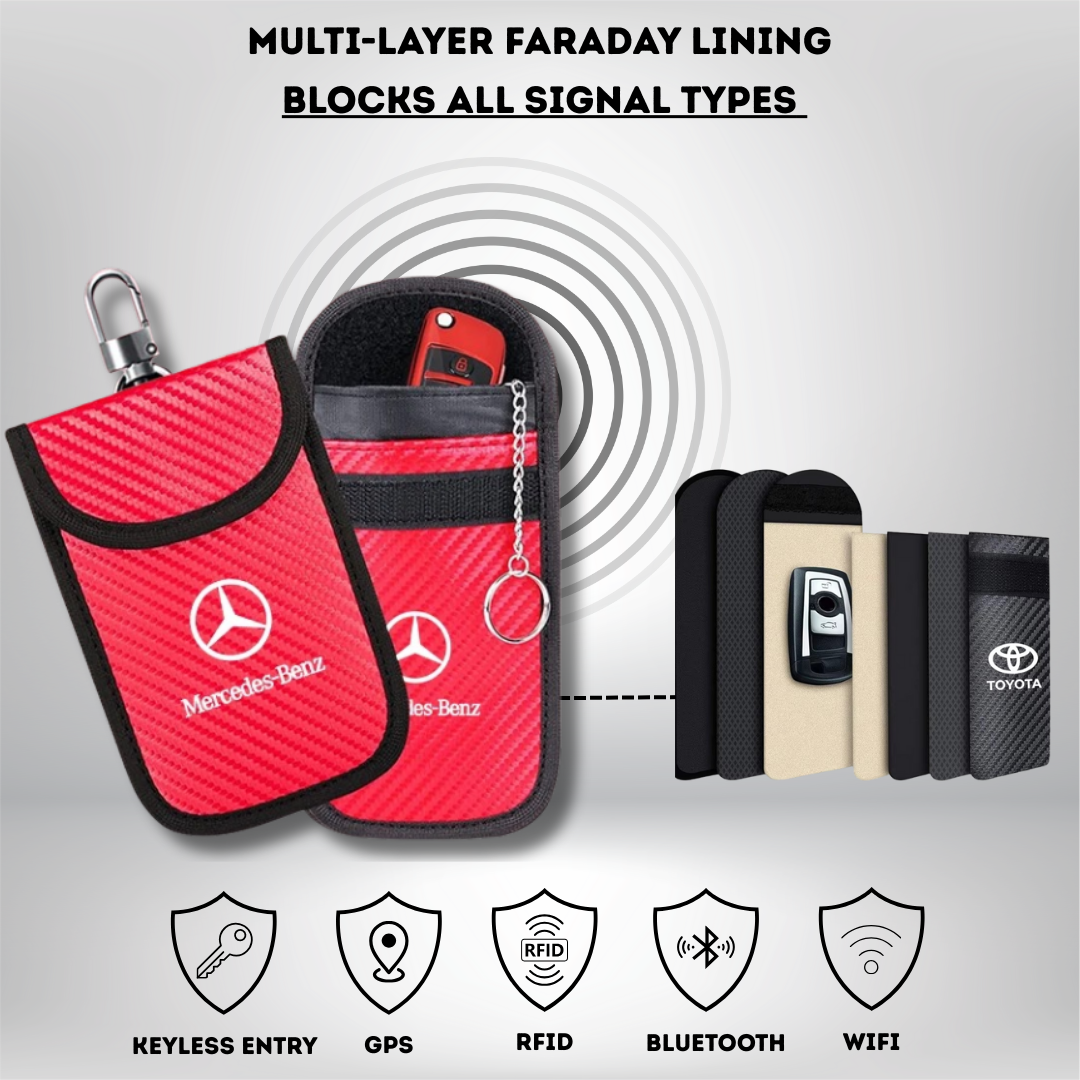 Mercedes Benz-  Signal Blocking Anti-Theft Faraday Pouch For Key Fobs