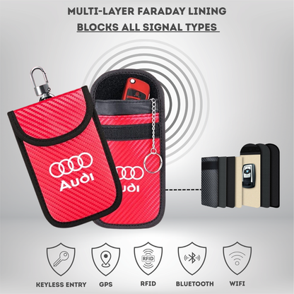 Audi-  Signal Blocking Anti-Theft Faraday Pouch For Key Fobs
