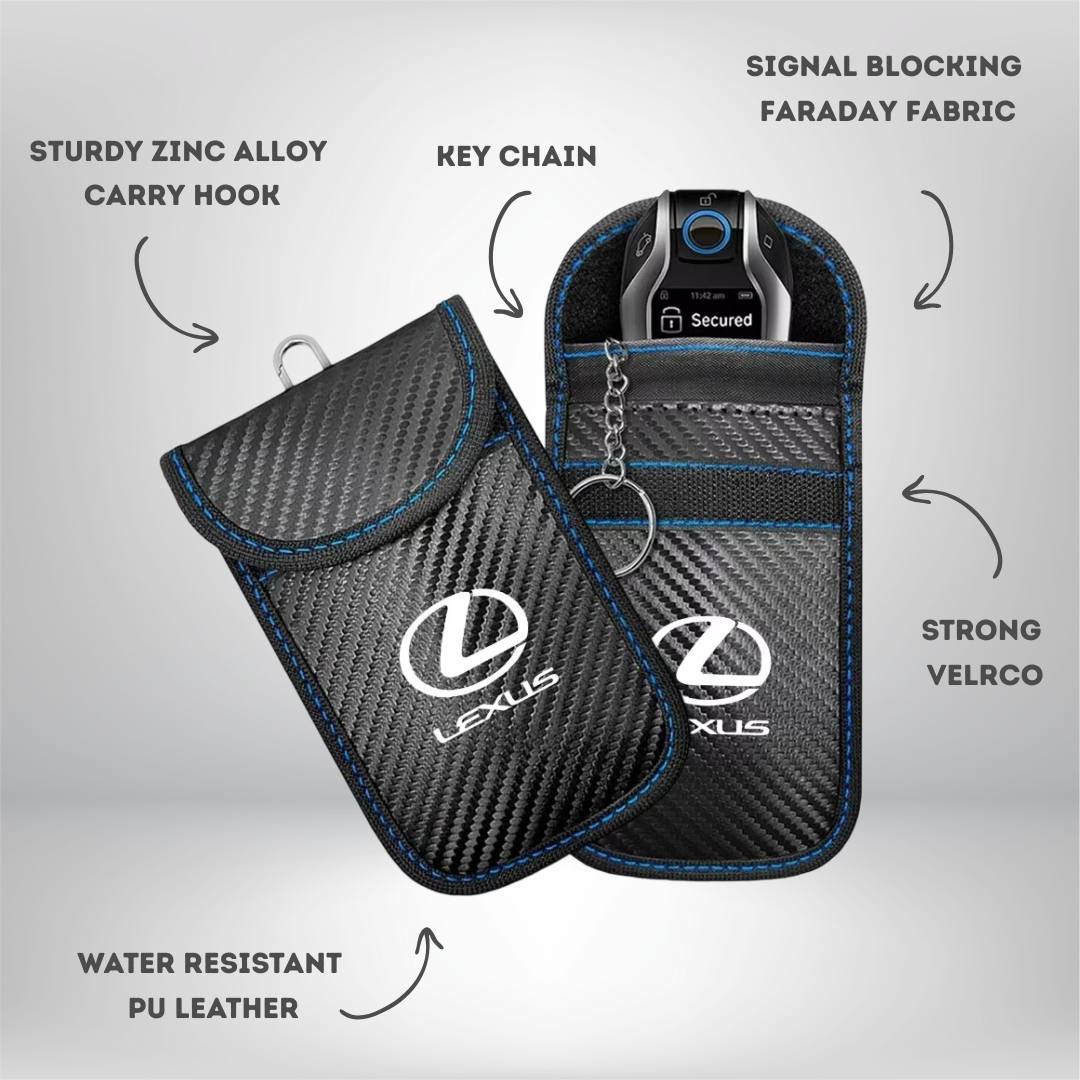 Lexus- Signal Blocking Anti-Theft Faraday Pouch For Key Fobs
