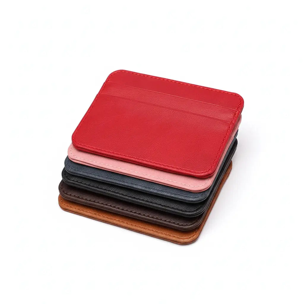 Card Holders on White Studio Background