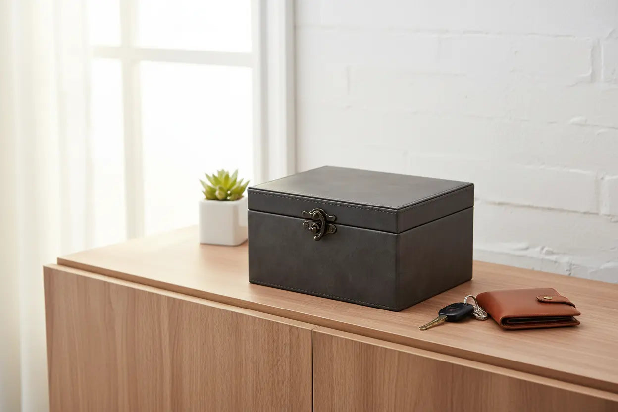 Faraday Box on Entryway Console