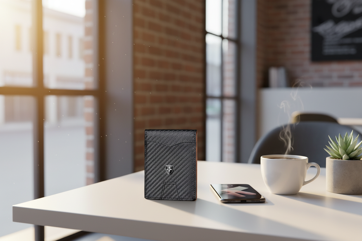 Wallet at Cafe Table